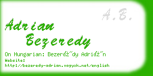 adrian bezeredy business card